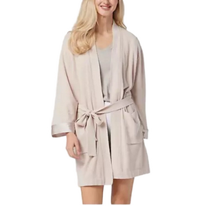 Barefoot Dreams Women’s Cozy Chic Ultra Lite Wrap Robe Silk Blend Medium Lounge